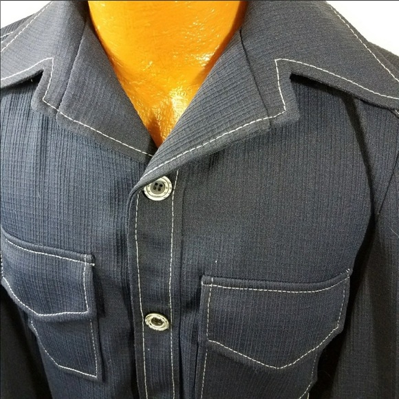 MENS VINTAGE COWBOY WESTERN BUTTON UP SHIRT - Picture 2 of 5